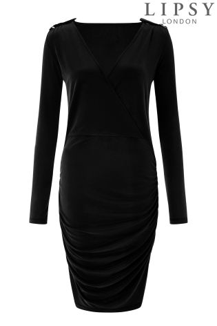 Lipsy Ruched Wrap Dress